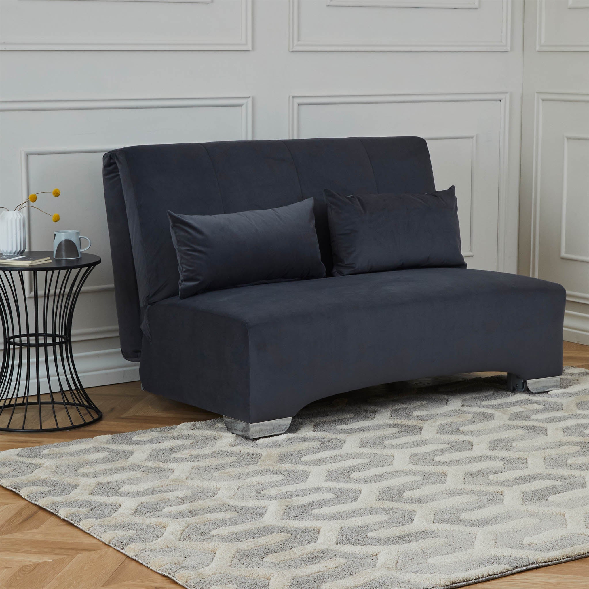 Canapé-lit en velours Cortez