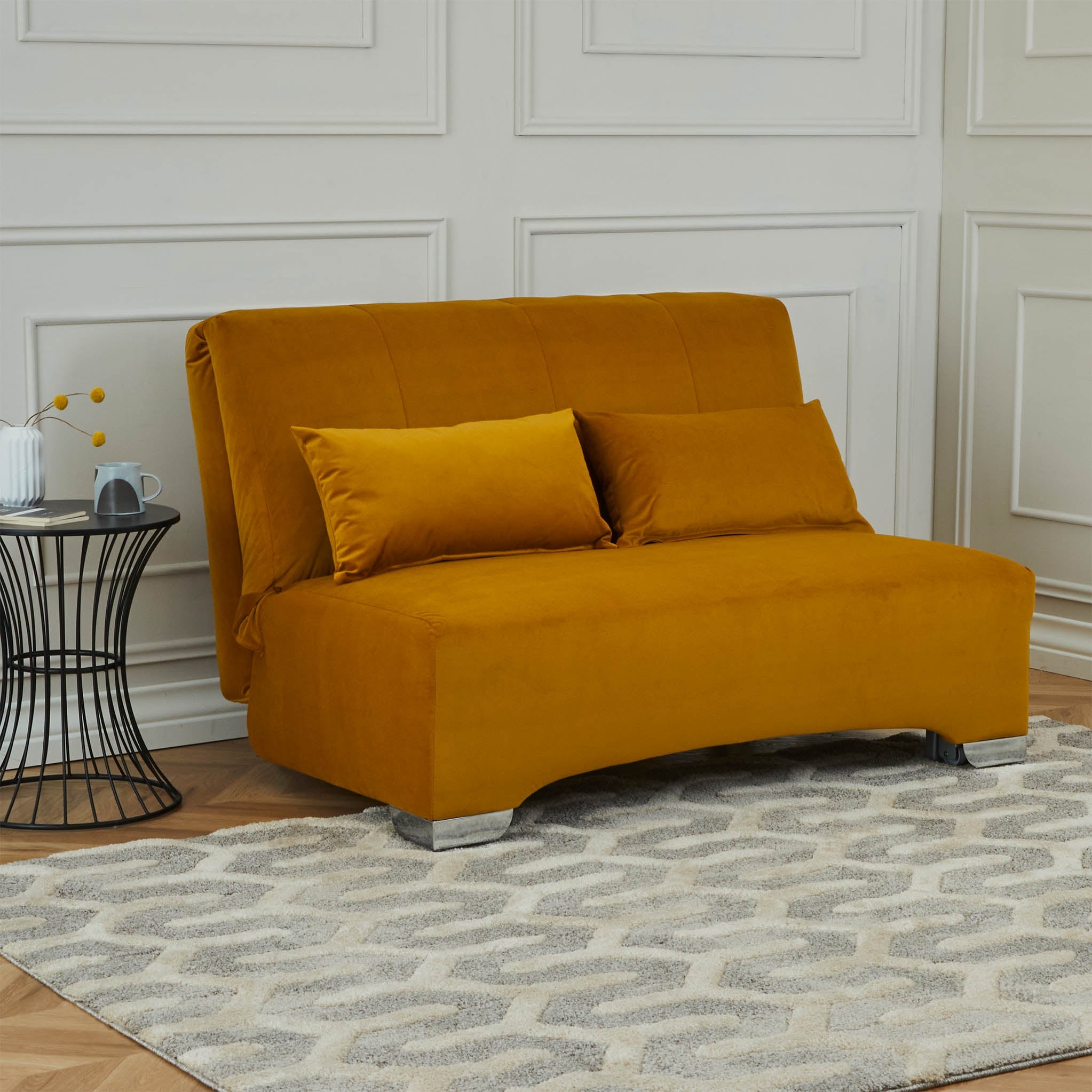 Canapé-lit en velours Cortez