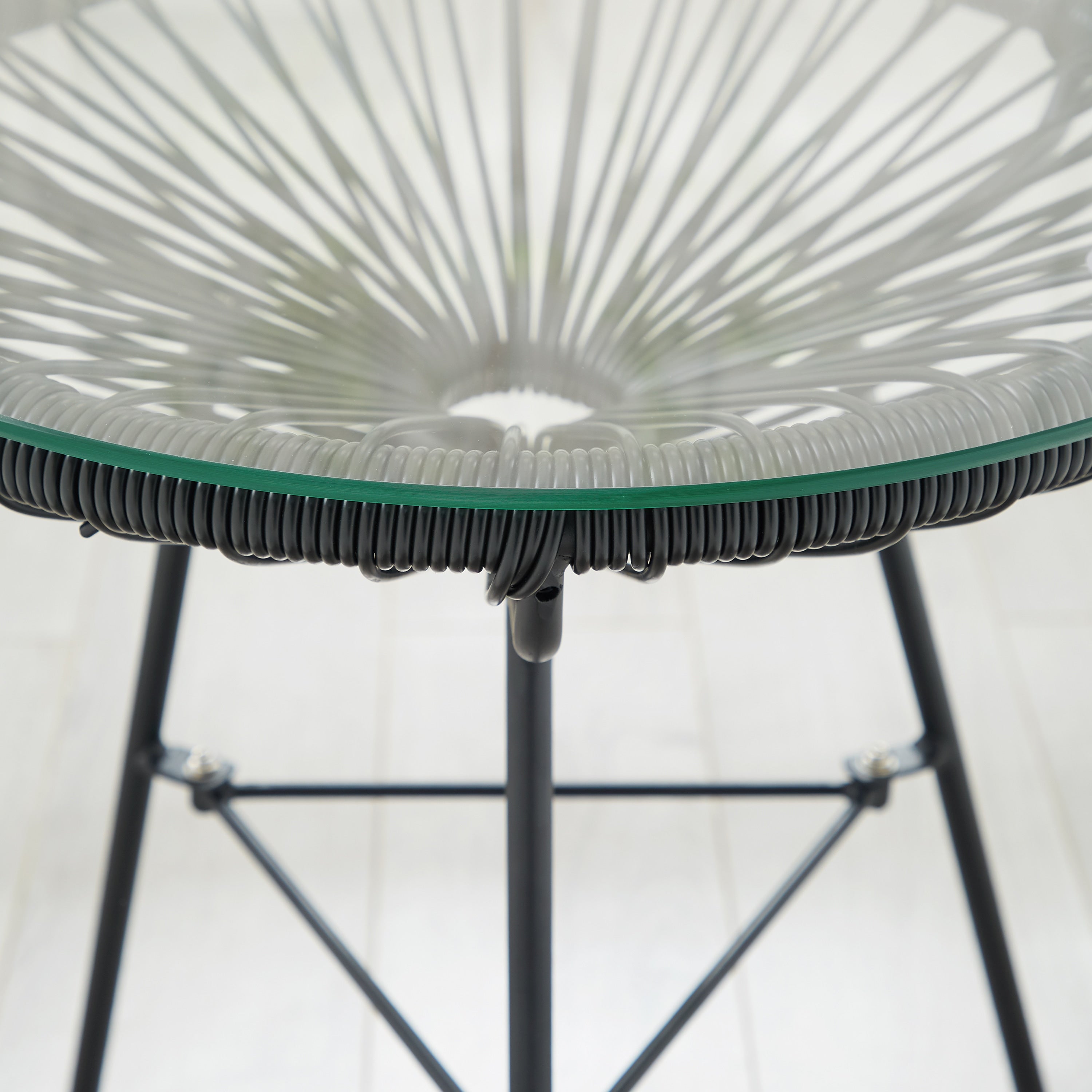 Corvus Sarcelles 3-Piece Modern Wicker Acapulco Bistro Set