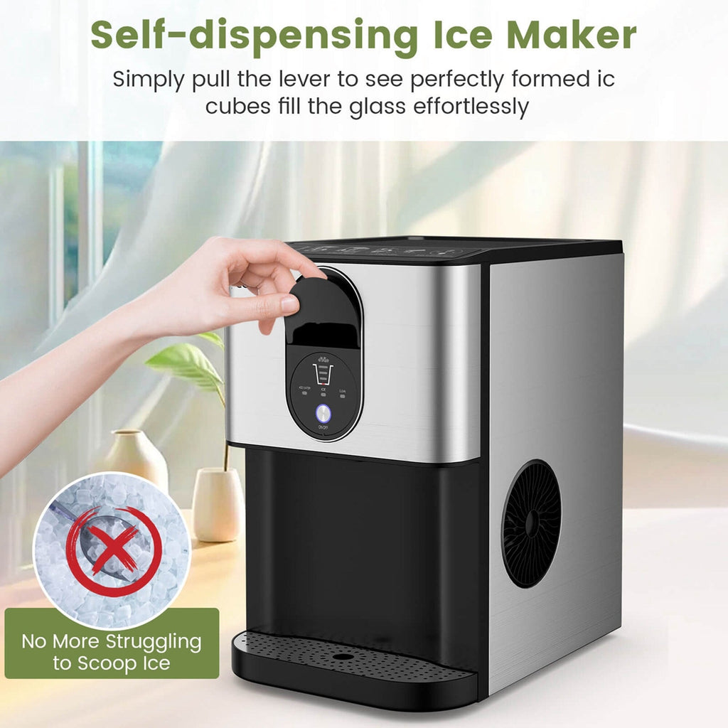 Costway 56 lbs/24 H Pepple Chewable Countertop Ice Maker with - See Details