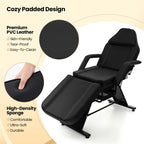Costway 72 Massage Bed with Hydraulic Stool Adjustable Backrest &