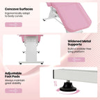 Costway 72 Massage Bed with Hydraulic Stool Adjustable Backrest &