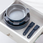 Country Kitchen 16 Piece RV Cookware Set Ceramic with Removable Handle Oven Safe