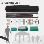 Cozywor 11 ft. x 11 ft. Pop-Up Steel Gazebo with Mosquito Netting