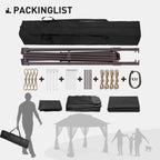 Cozywor 11 ft. x 11 ft. Pop-Up Steel Gazebo with Mosquito Netting