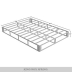 CraftPorch 5-Inch Metal Box Spring with Warm Grey Linen Cover