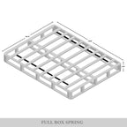 CraftPorch Solid Wood 8-Inch Box Spring Foundation with Wood Slats