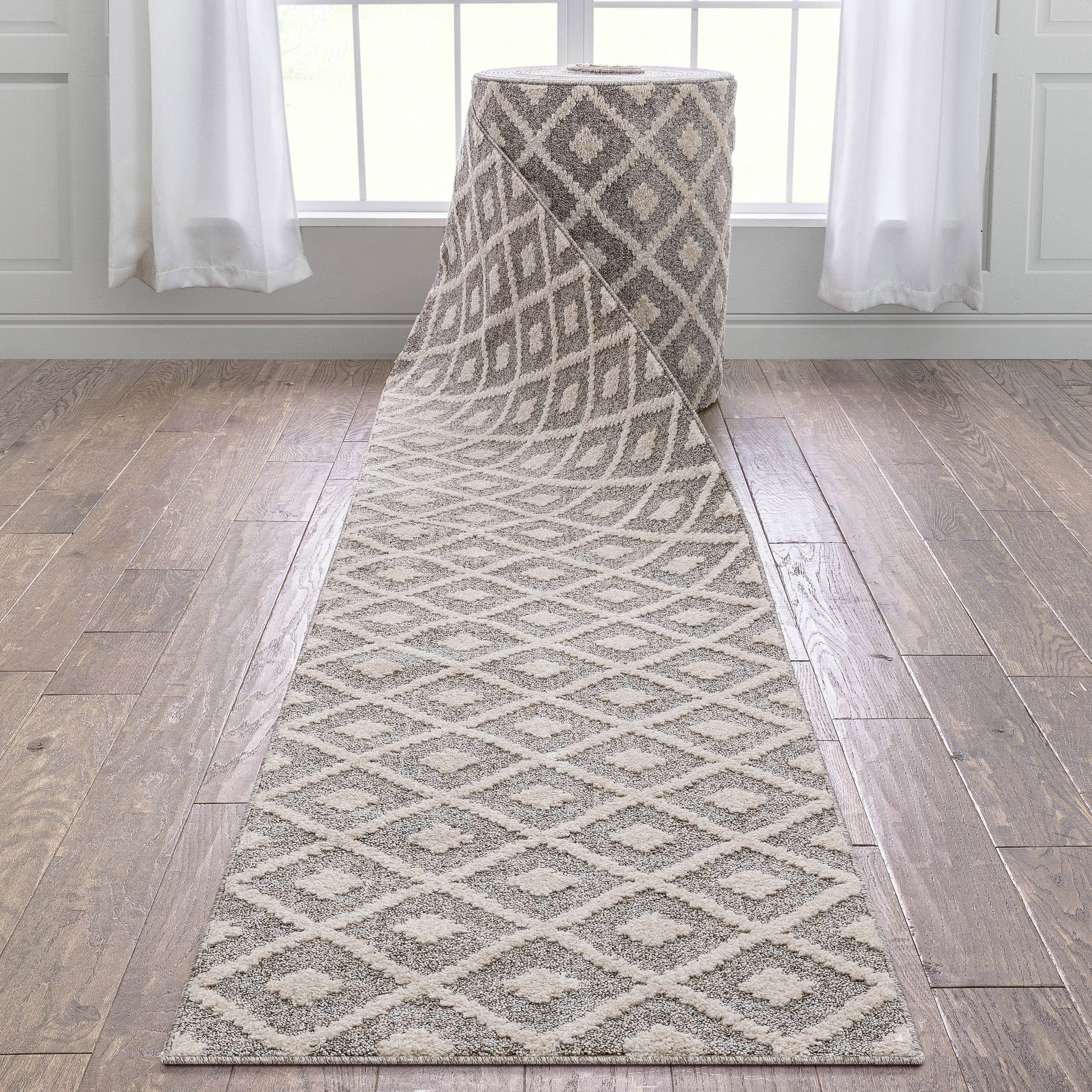 Custom Size Runner Harlow Trellis Modern Hallway Stair Rug