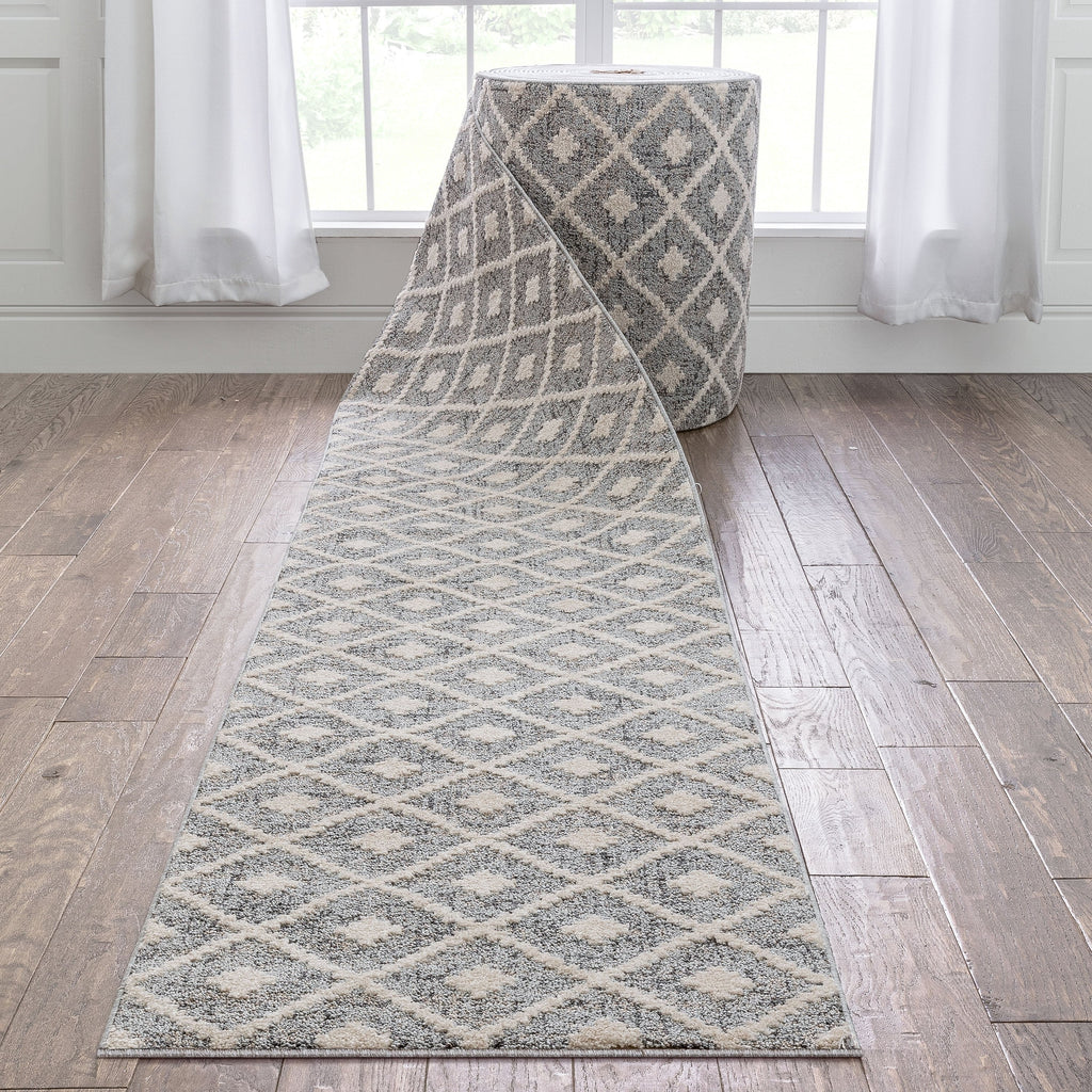 Custom Size Runner Harlow Trellis Modern Hallway Stair Rug