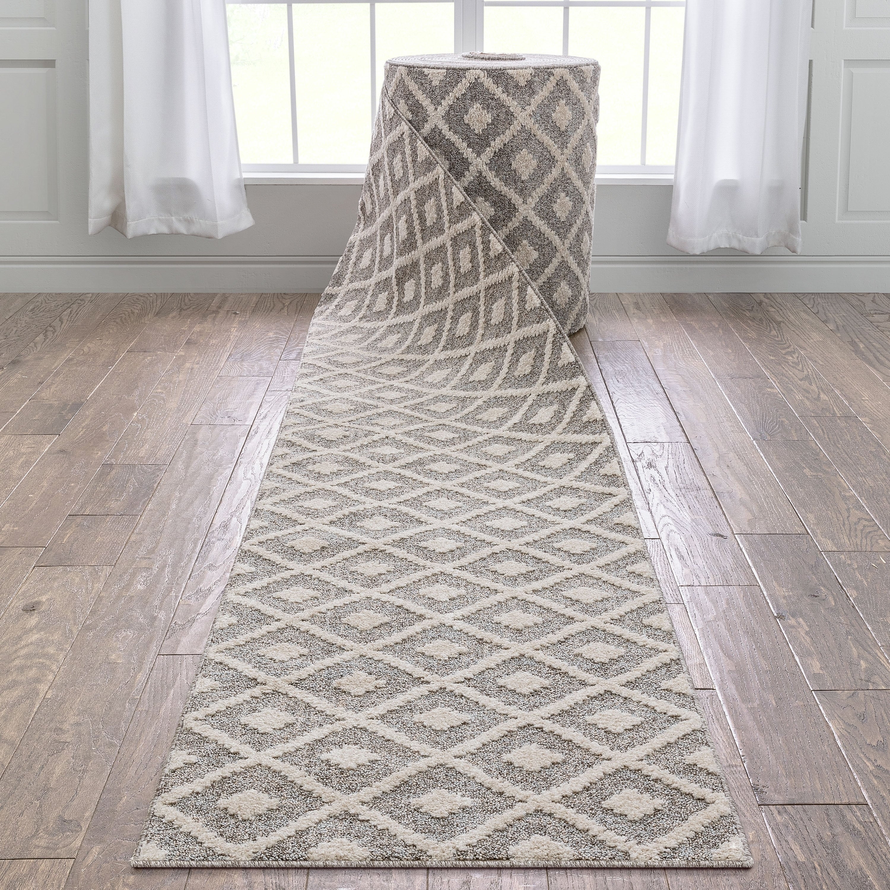 Custom Size Runner Harlow Trellis Modern Hallway Stair Rug