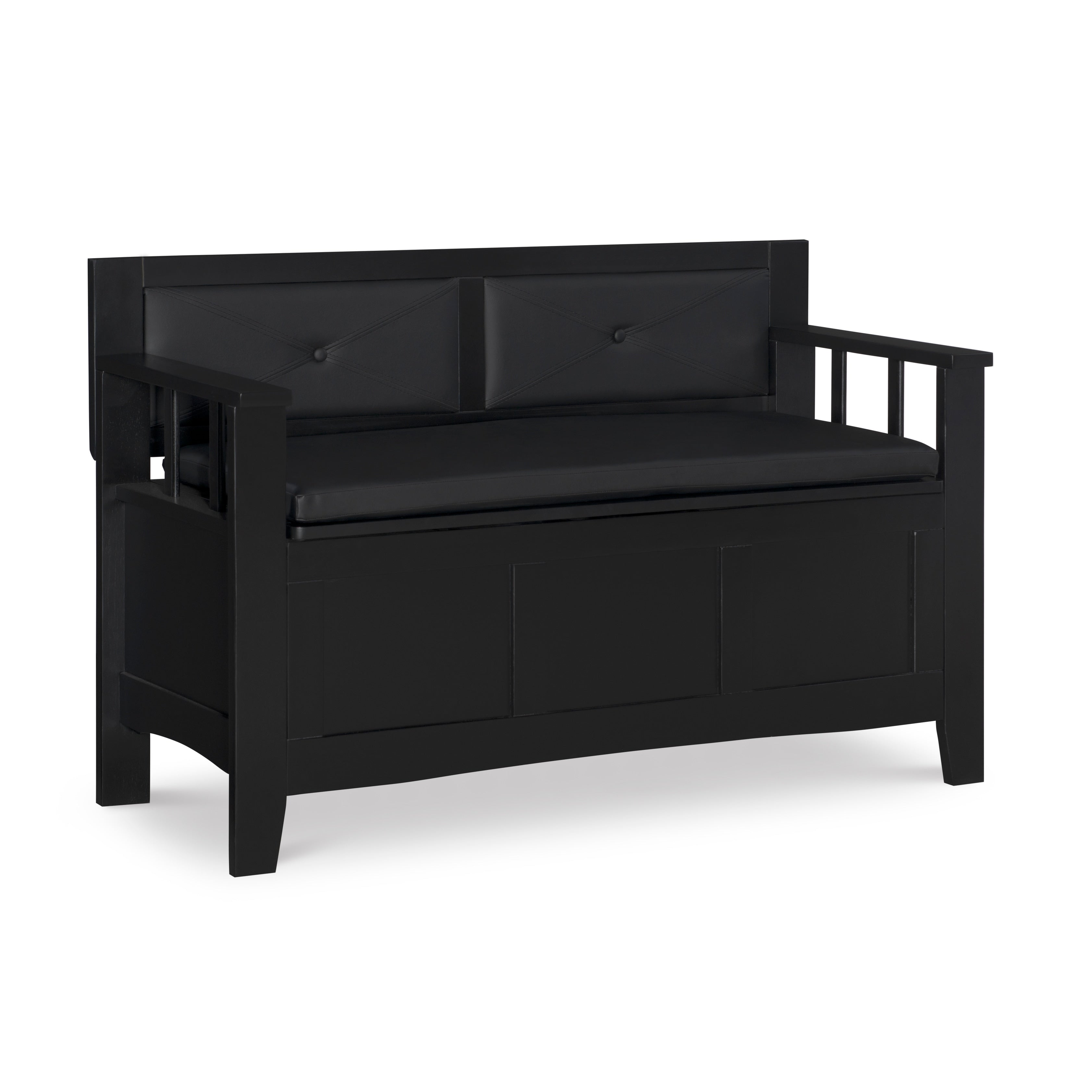 Dahlia Wood Flip Top Storage Entryway Bench