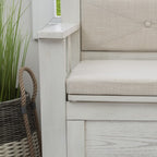 Dahlia Wood Flip Top Storage Entryway Bench
