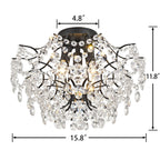 Dalia Elegant Indoor 3-light Crystal Flush Mount