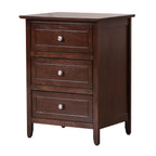 Daniel 3-drawer Transitional Wooden Nightstand
