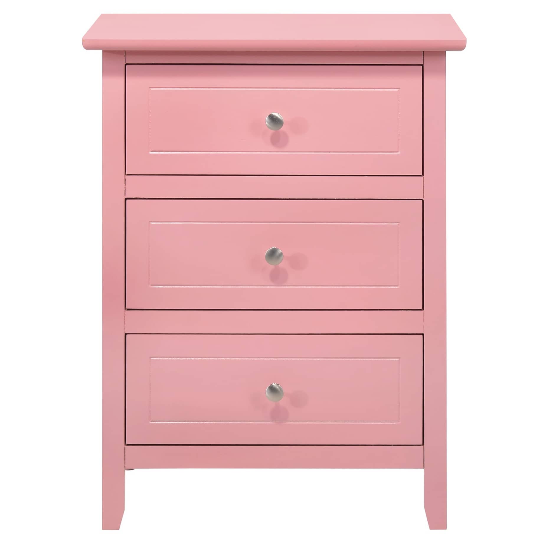 Daniel 3-drawer Transitional Wooden Nightstand