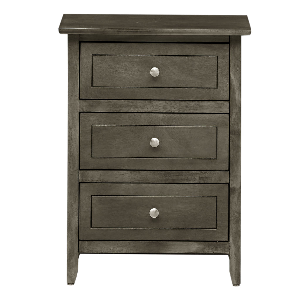 Daniel 3-drawer Transitional Wooden Nightstand