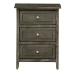 Daniel 3-drawer Transitional Wooden Nightstand