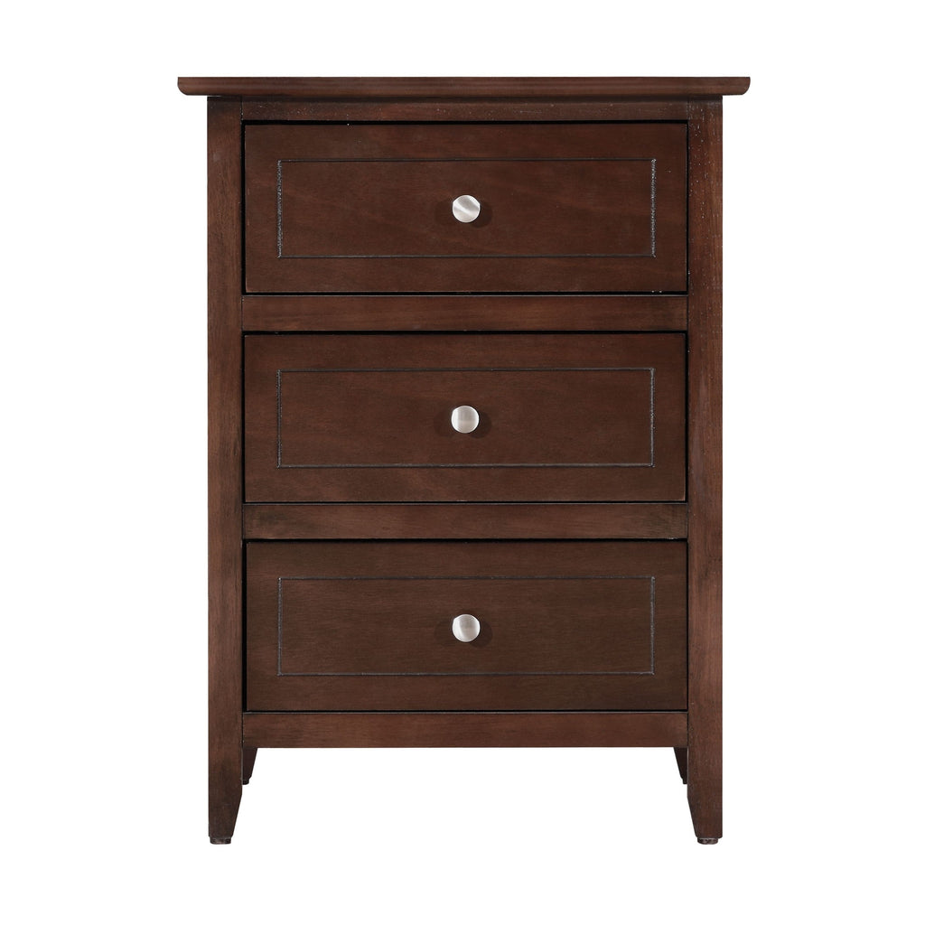 Daniel 3-drawer Transitional Wooden Nightstand