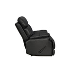 Davin Top Grain Leather Genuine leather Brown Extendable Footrest Manual Recliner