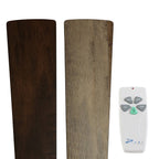 Della River of Goods Oil-Rubbed Bronze and Stained Glass 52-Inch 3-Light Remote-Controlled Ceiling Fan