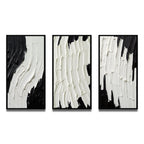 Designart Momentary Spirit Black And White Abstract II Abstract Painting Frame Gallery Wall Set Of 3 For Home Decor