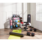 Dumbbell Rack, Weight Rack, Home Gym Storage for Yoga Mat and Balls, Equipment Organzier
