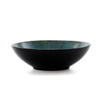 Elama Floral Accents 16 Piece Stoneware Dinnerware Set in Blue