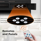 Electric Fireplace Mantel Wooden Surround Firebox, Remote Control