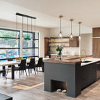 Elisie Mid-century Modern Pendant Light 1-Light Waterfall Glass Hammered Dome Kitchen Island Lighting Dining Room