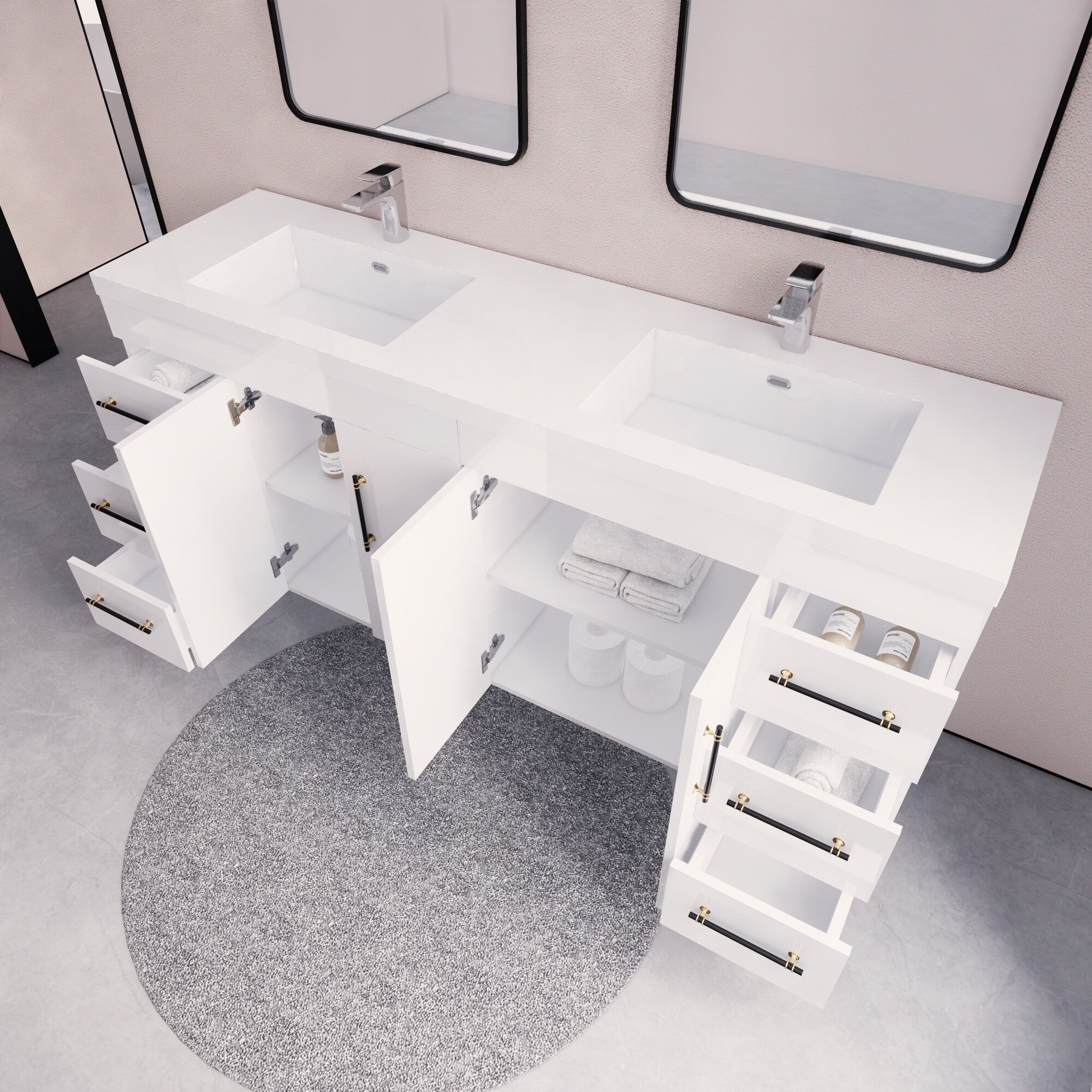 Eliza 72'' Freestanding Vanity with Double Sink