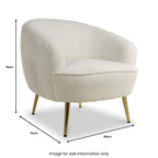 Fauteuil baignoire Elska White Boucle