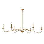 6-Light Classic French Minialist Chandelier with Candle-Style Lighting