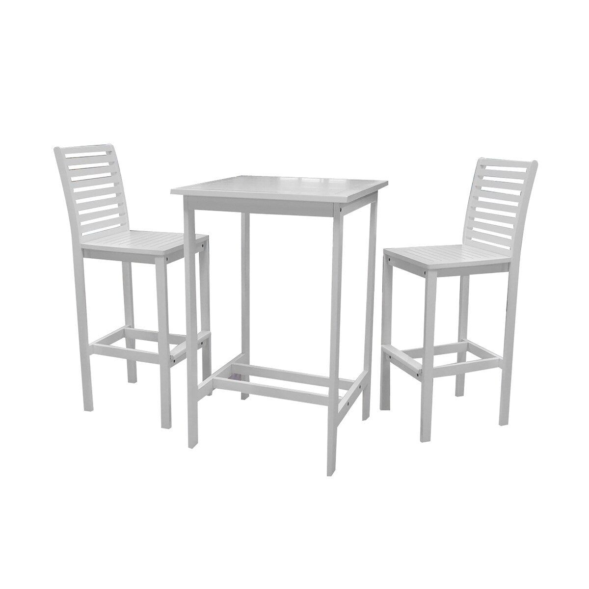 Emilio Wood Bar Table and Chair Dining Set