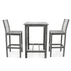 Emilio Wood Bar Table and Chair Dining Set