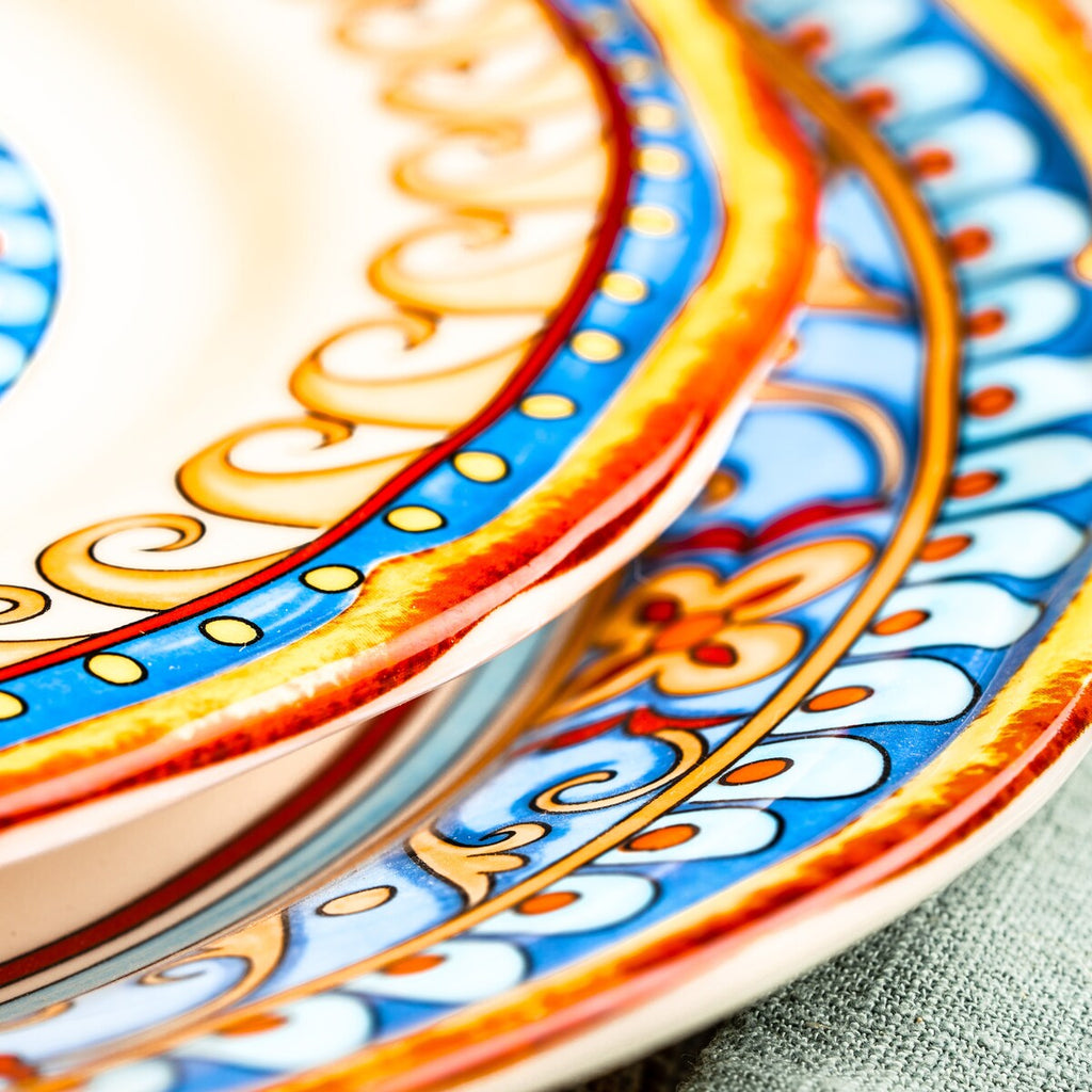 Euro Ceramica Duomo 16 Piece Dinnerware Set (Service for 4) - Italian Style