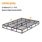 5 Inch Low Profile Metal Spring, Heavy Duty Structure with Grey Cover