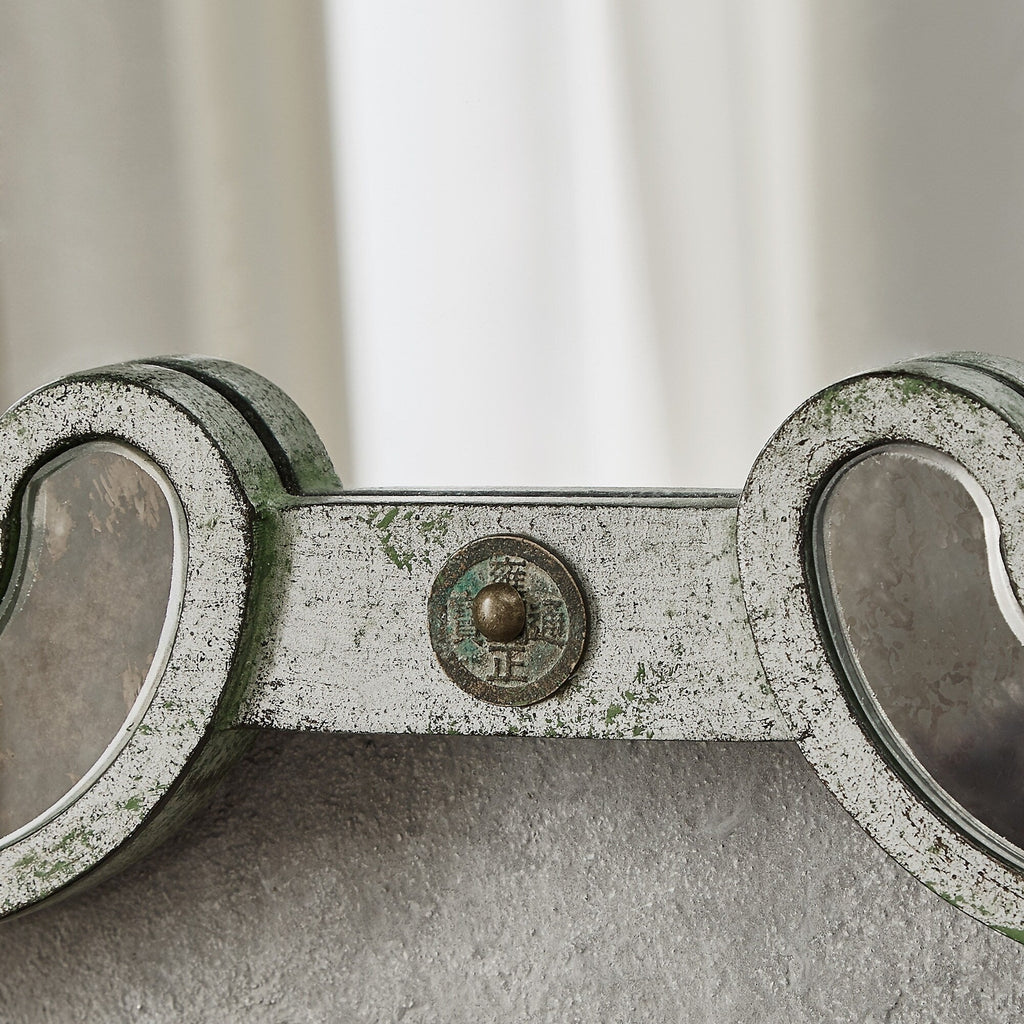 Fantina Antique Silver Paned Wall Mirror by iNSPIRE Q Classic