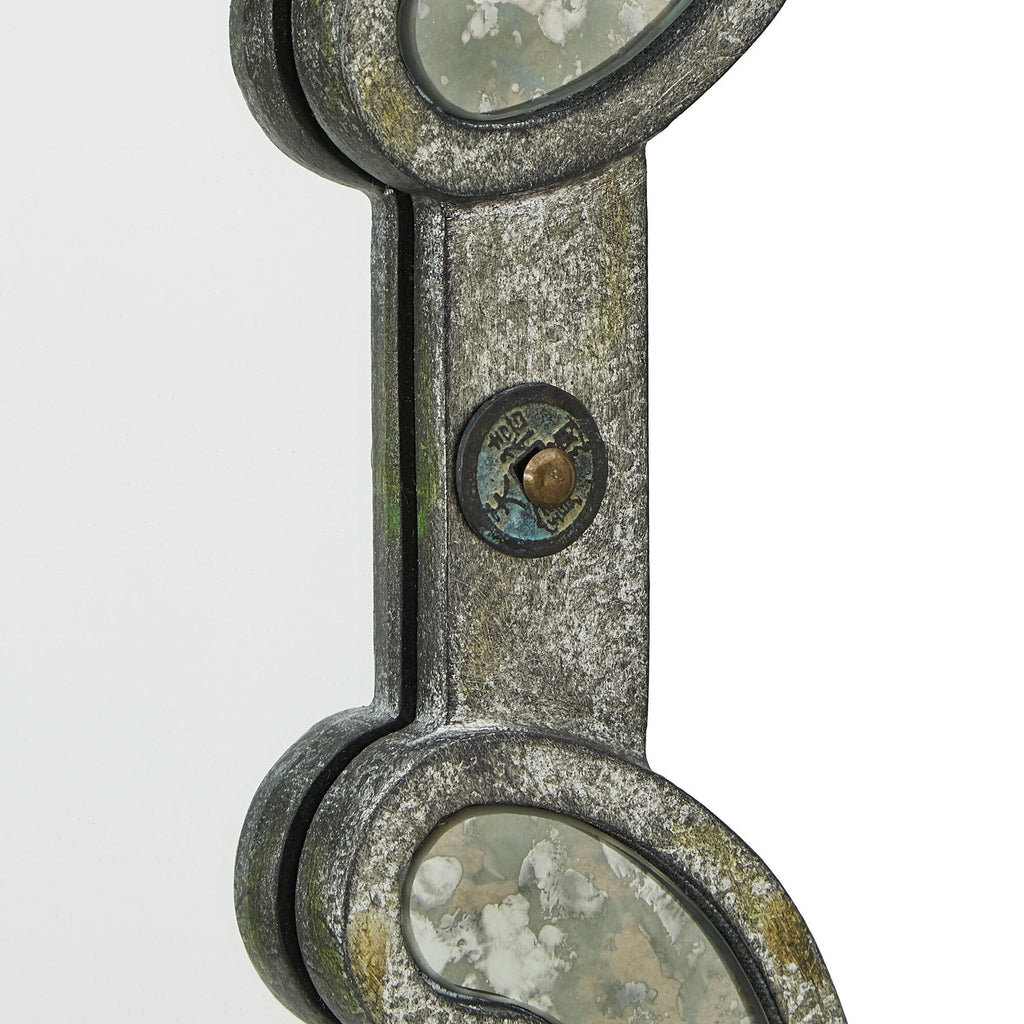 Fantina Antique Silver Paned Wall Mirror by iNSPIRE Q Classic