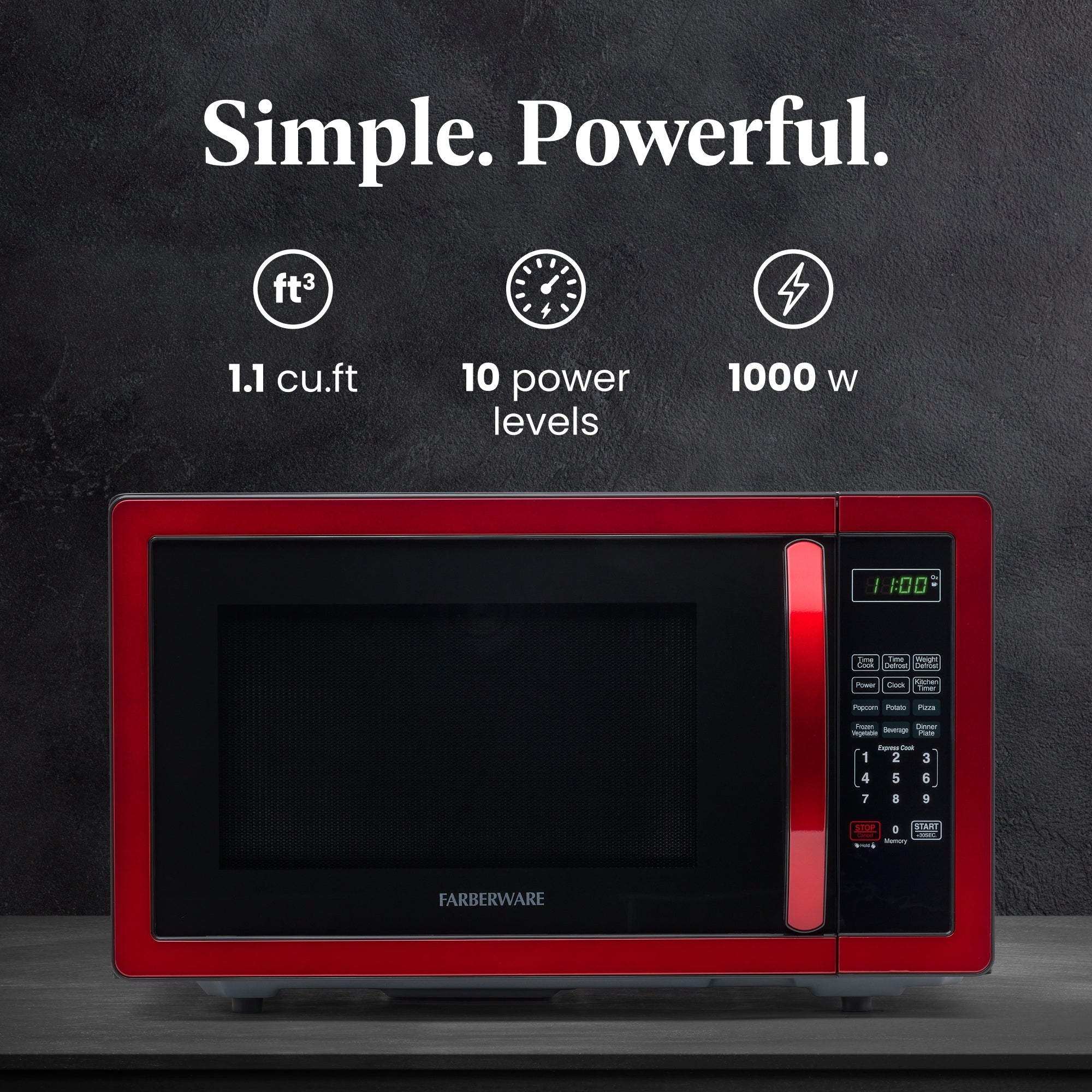 Farberware Classic 1.1 Cu. Ft. 1000-Watt Microwave Oven