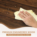 Farmhouse Dining Table for 6 People, 70.8-Inch Rectangular Wood Kitchen Table