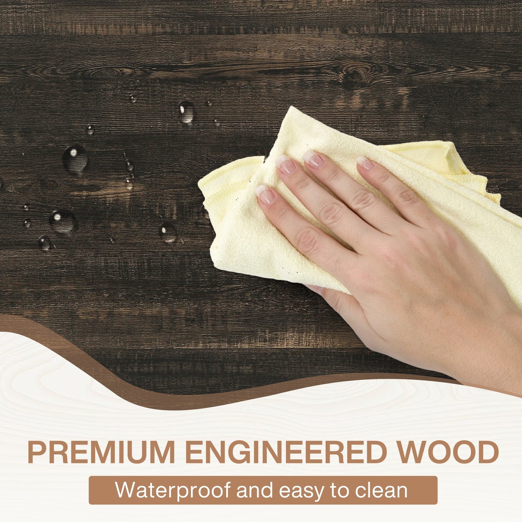 Farmhouse Dining Table for 6 People, 70.8-Inch Rectangular Wood Kitchen Table