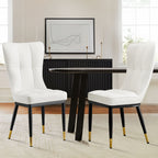 Faux Leather Upholstered Dining Chairs Set of 2/4