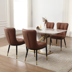 Faux Leather Upholstered Dining Chairs Set of 2/4
