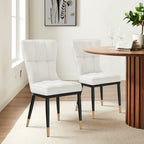 Faux Leather Upholstered Dining Chairs Set of 2/4