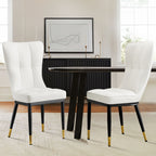 Faux Leather Upholstered Dining Chairs Set of 2/4