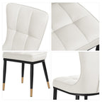 Faux Leather Upholstered Dining Chairs Set of 2/4