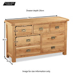 Commode Zelah Oak 3 tiroirs sur 4