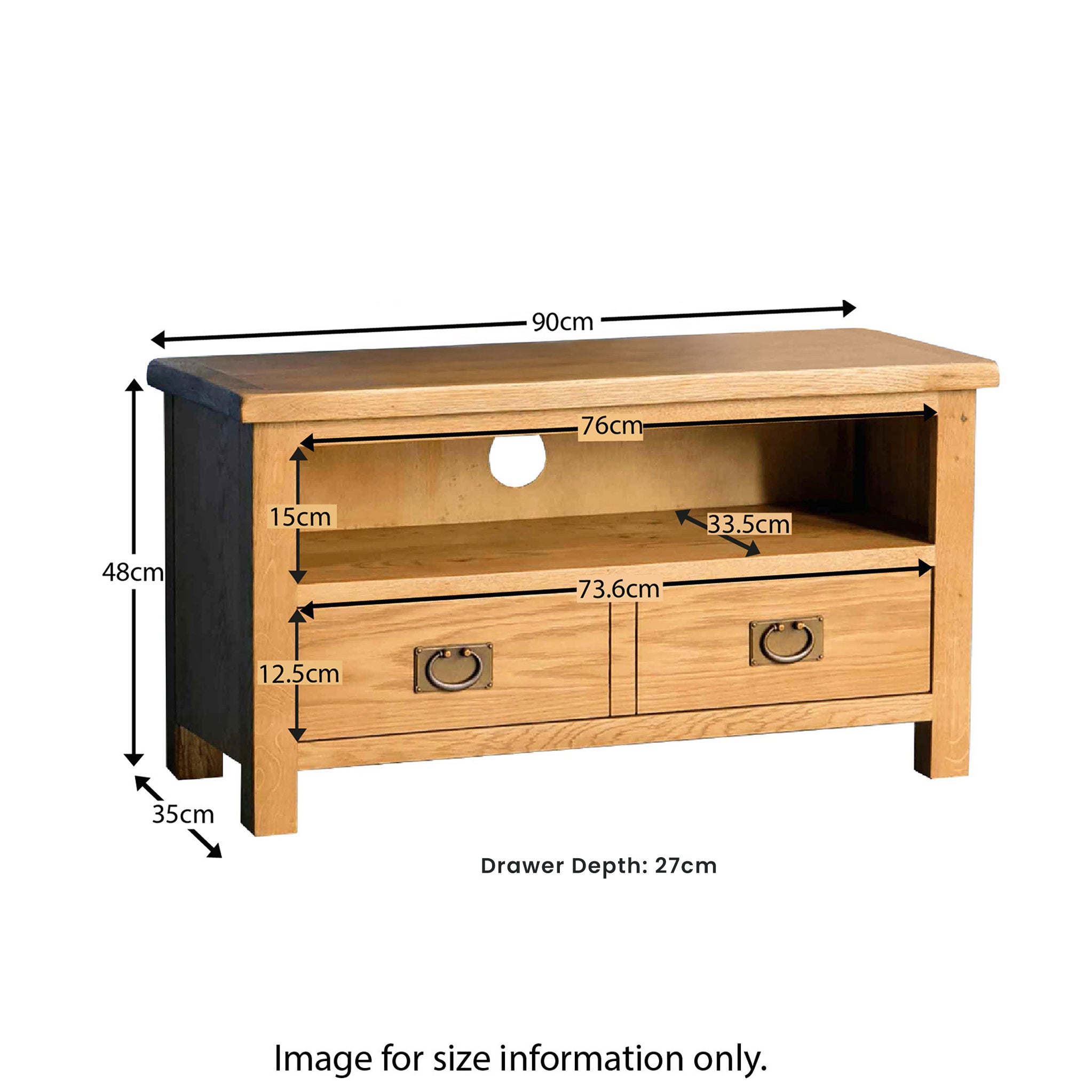 Meuble TV Surrey Oak 90 cm