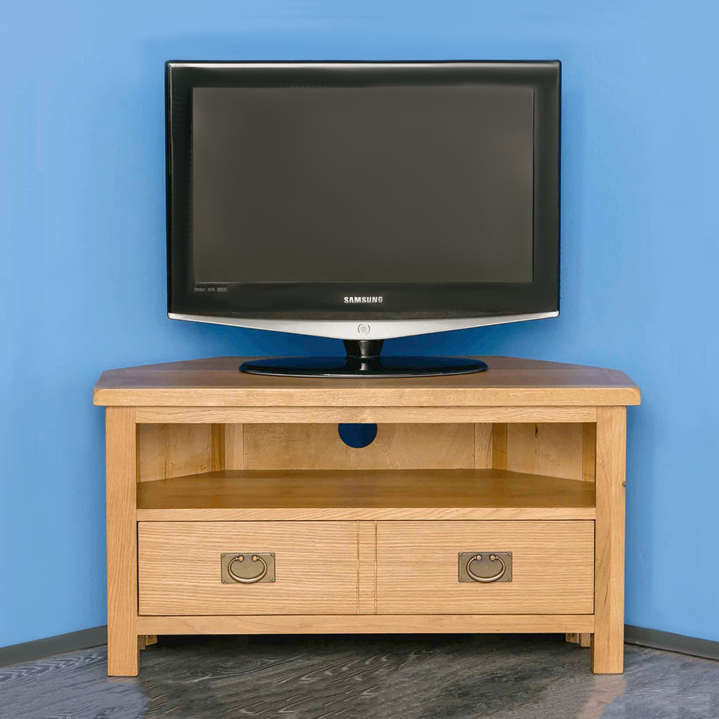 Meuble TV d'angle en chêne Surrey