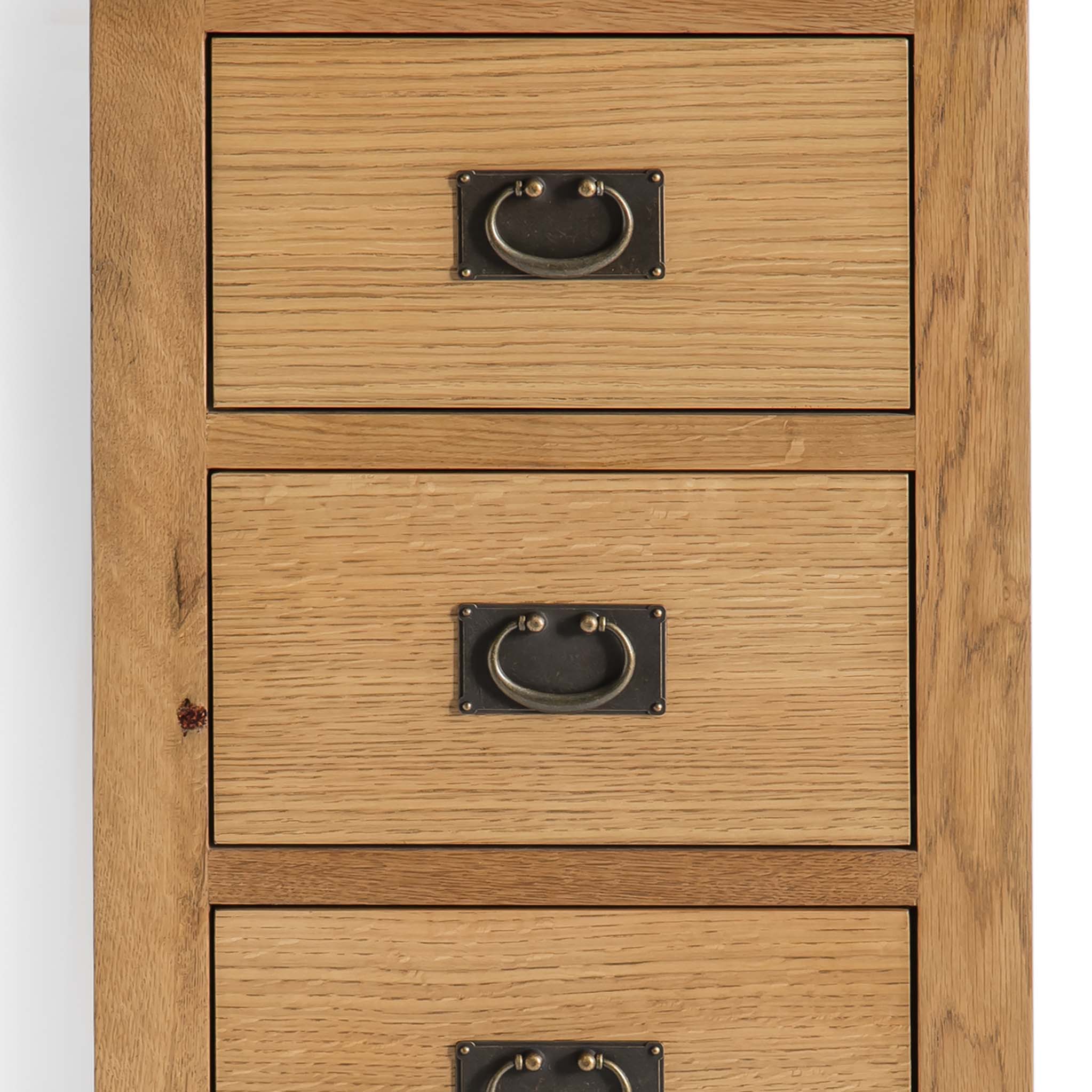 Commode haute à 5 tiroirs en chêne Surrey